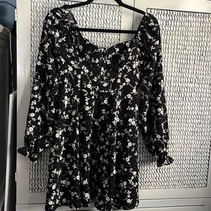 Inspired Hearts new with tags. Black / white baby doll dress with long sleeves.